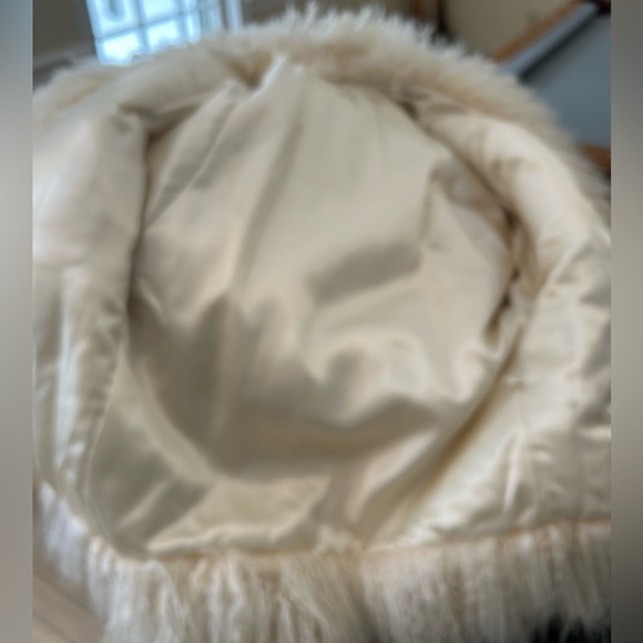 EUC Luxurious Cream Real Mongolian Fur Coat boho 1970's vintage retro statement - Picture 4 of 6